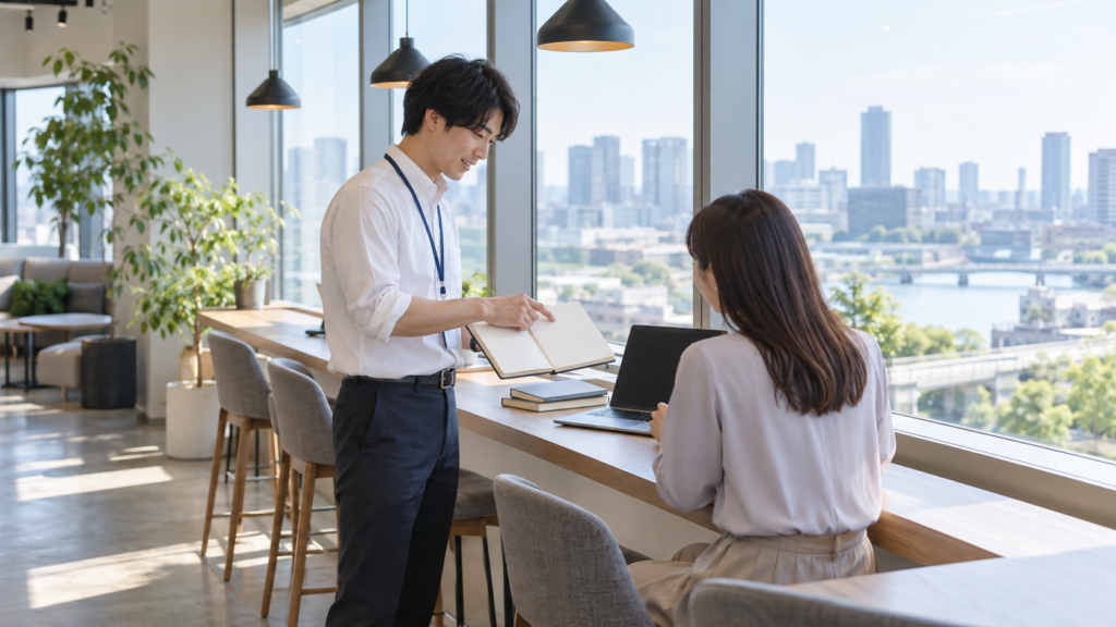 業務の引き継ぎとは？属人化を減らす資料と確認の進め方を相談・確認するイメージ