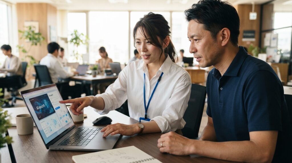 AIを使った検索について学ぶ日本人のウェブ担当者